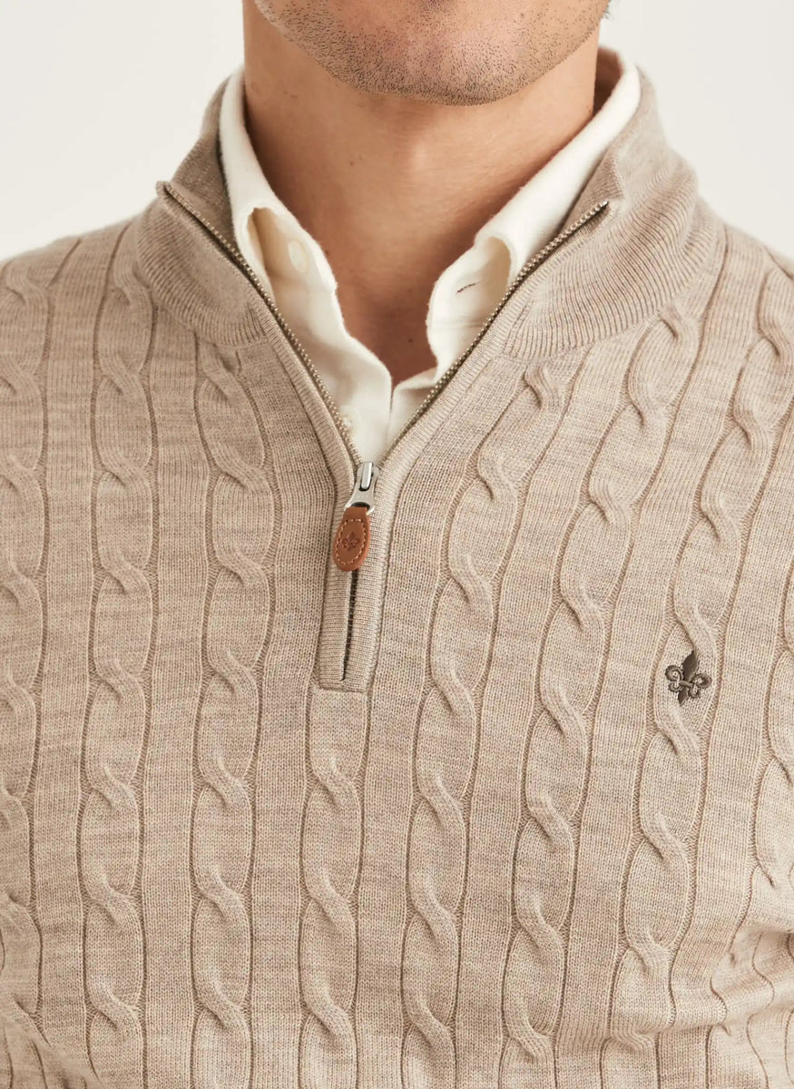Morris Stockholm Merino Cable John Zip - Mandy