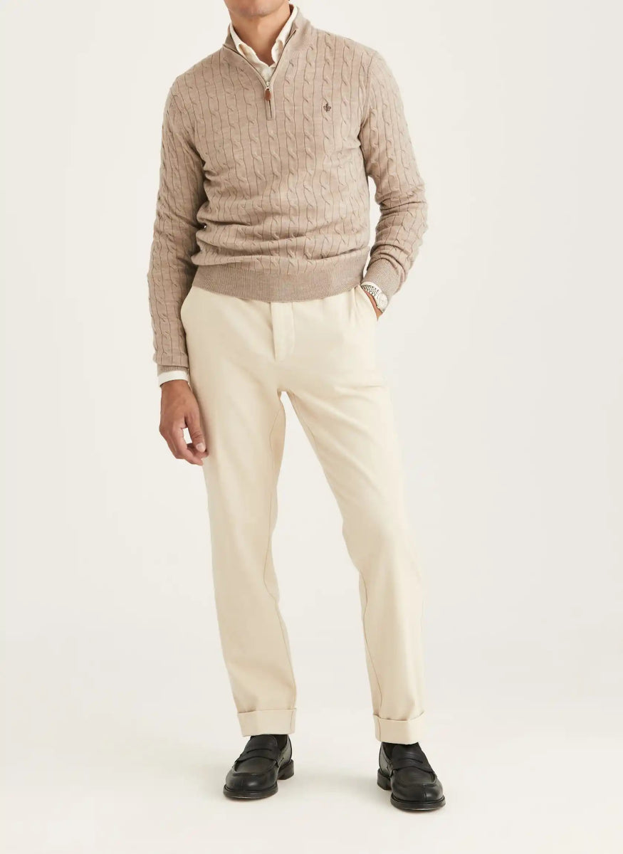 Morris Stockholm Merino Cable John Zip - Mandy