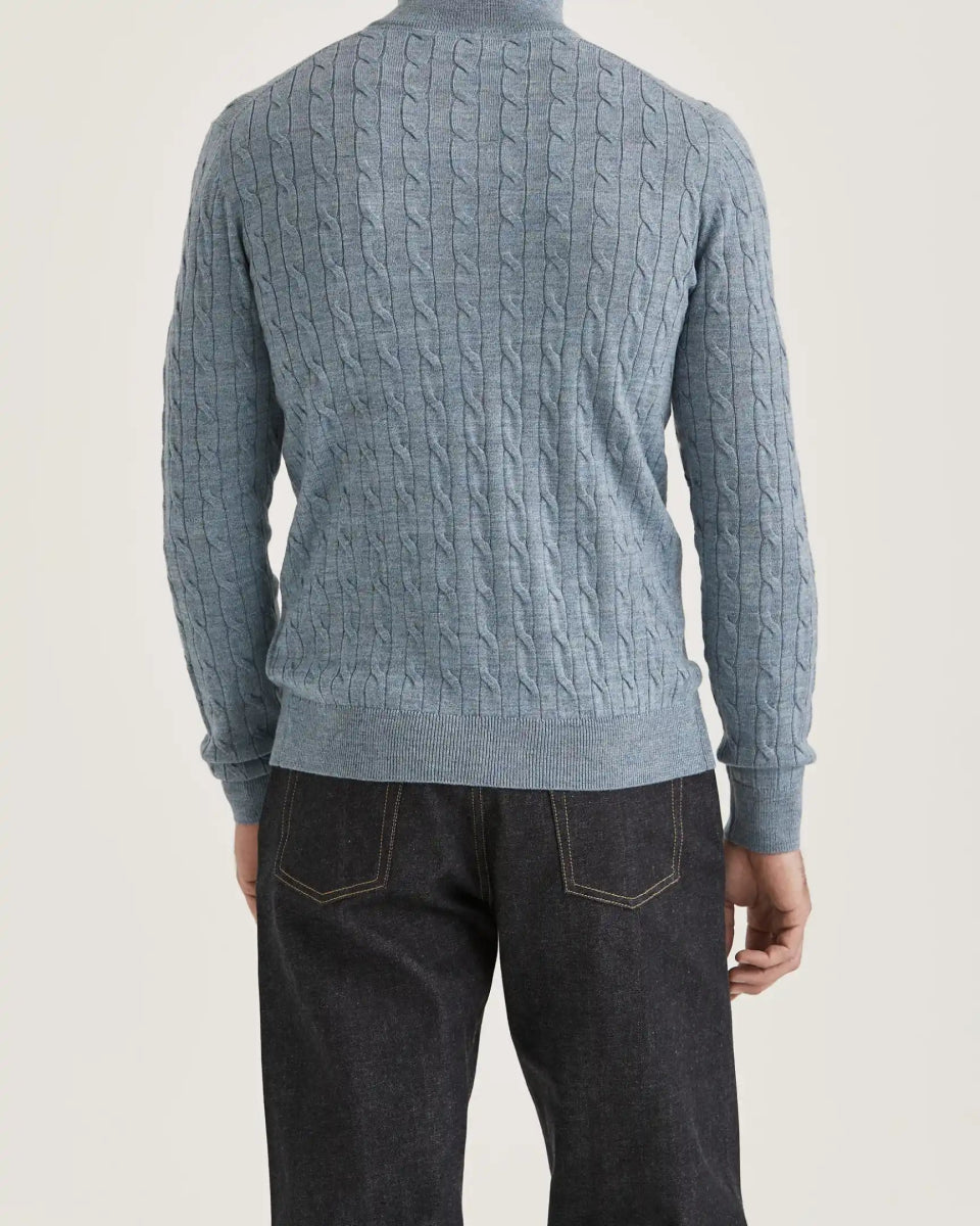 Morris Stockholm Merino Cable John Zip - Mandy