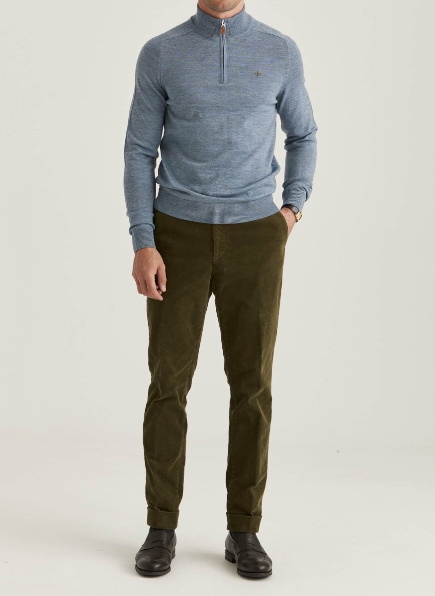 Morris Stockholm Merino John Zip - Mandy