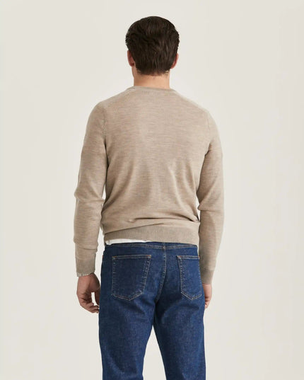 Morris Stockholm Merino Vneck - Mandy
