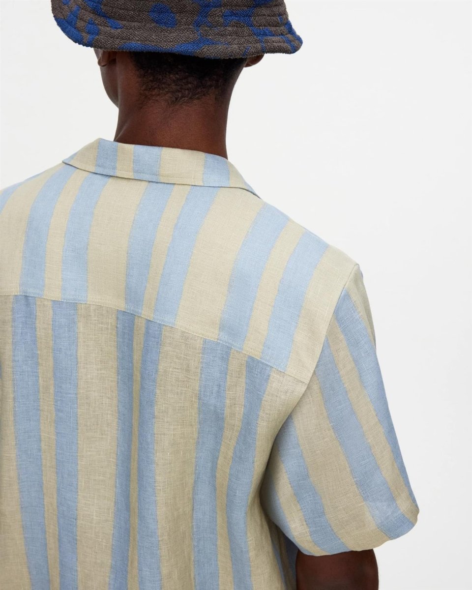 OAS Mist Strata Cuba Linen Shirt - Mandy