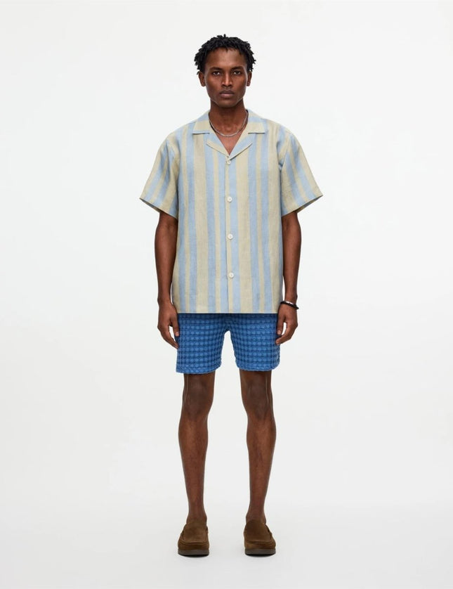 OAS Mist Strata Cuba Linen Shirt - Mandy