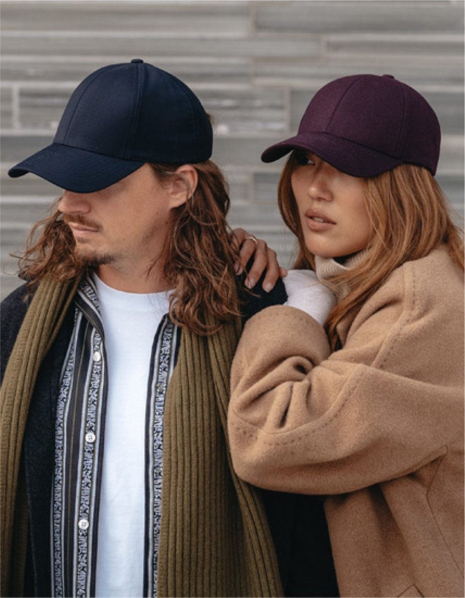 Varsity Headwear Navy wool tech caps - Mandy