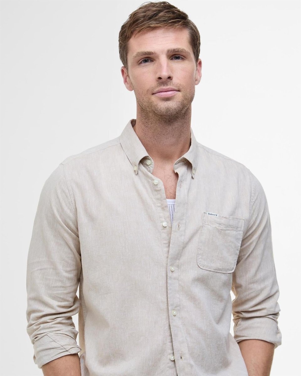 Barbour Nelson tailored shirt - Sand - Mandy