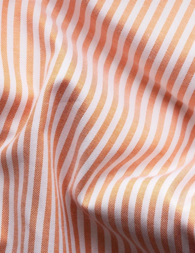 Eton Orange Striped Signature Oxford Shirt (Cut Away Single Contemporary) - Mandy
