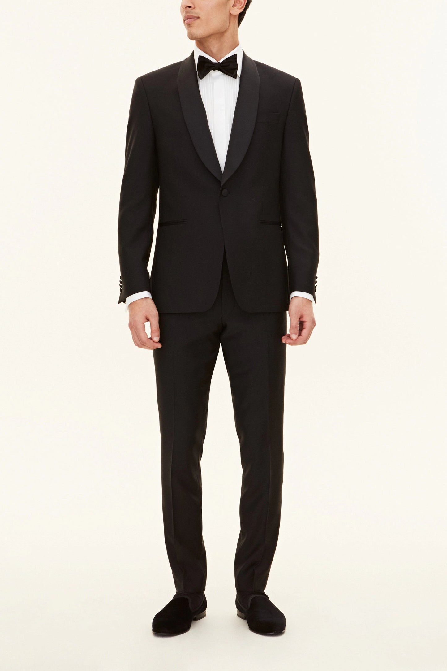Oscar Jacobson Konfeksjon 58 / Svart Figaro Regular Fit Microstructure Smokingblazer