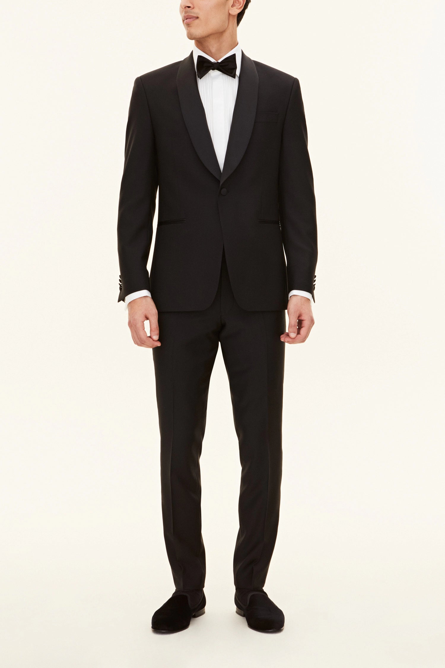 Oscar Jacobson Konfeksjon 58 / Svart Figaro Regular Fit Microstructure Smokingblazer