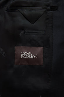 Oscar Jacobson Konfeksjon 58 / Svart Figaro Regular Fit Microstructure Smokingblazer