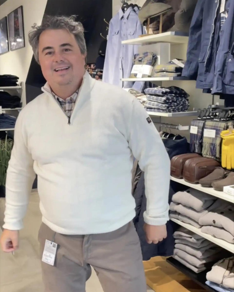 Paul & Shark Re - wool Half Sweater with Iconic Badge - Mandy