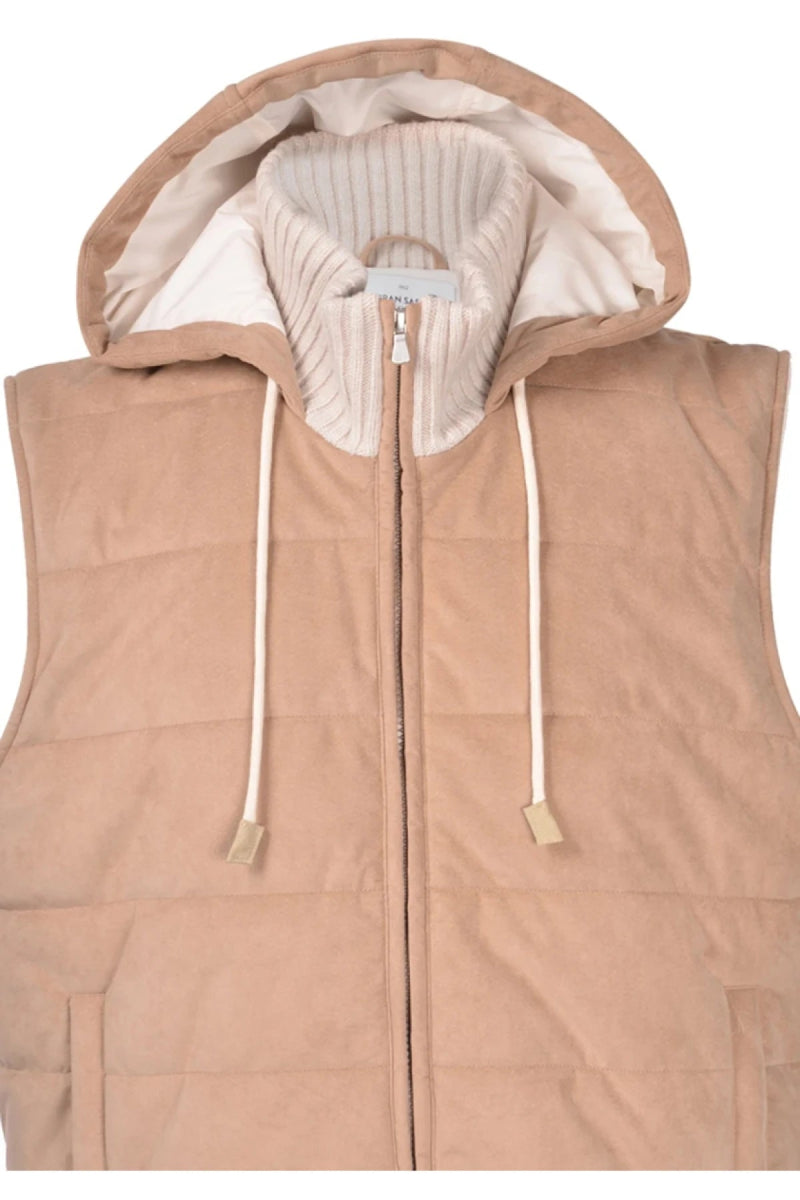 Gran Sasso Removable Hood Eco - Padded Gilet - Mandy