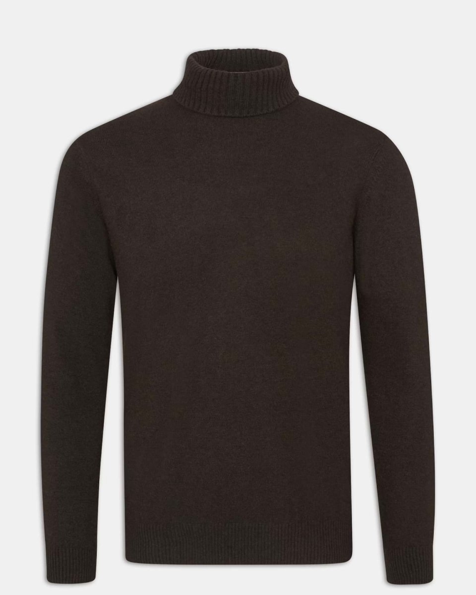 Oscar Jacobson Salim Rollneck - Regular Fit Pologenser Ull - Kasjmir - Mandy