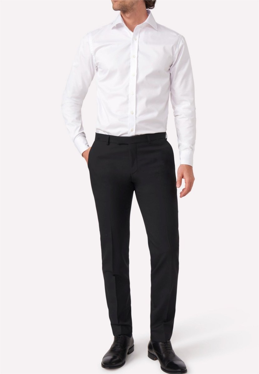 Oscar Jacobson Slim Fit Microstructure Bukser - Dressbukser - Mandy