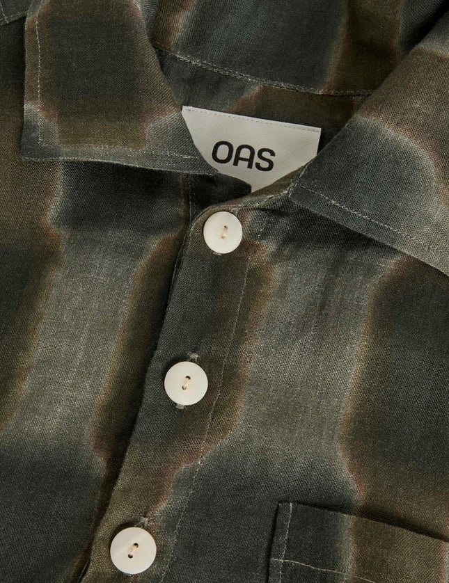 OAS Taupe Totemic Girona Linen Shirt - Mandy