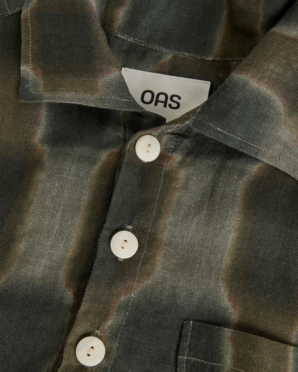 OAS Taupe Totemic Girona Linen Shirt - Mandy