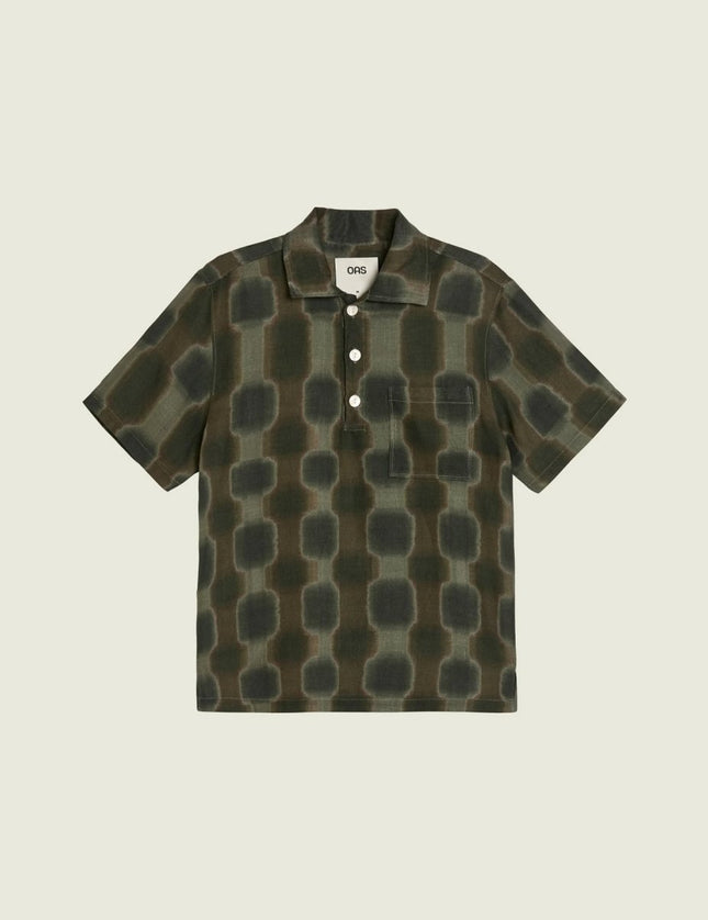 OAS Taupe Totemic Girona Linen Shirt - Mandy