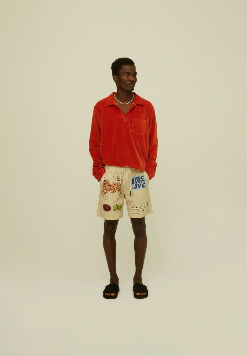 OAS Tiger Love Canvas Shorts - Mandy