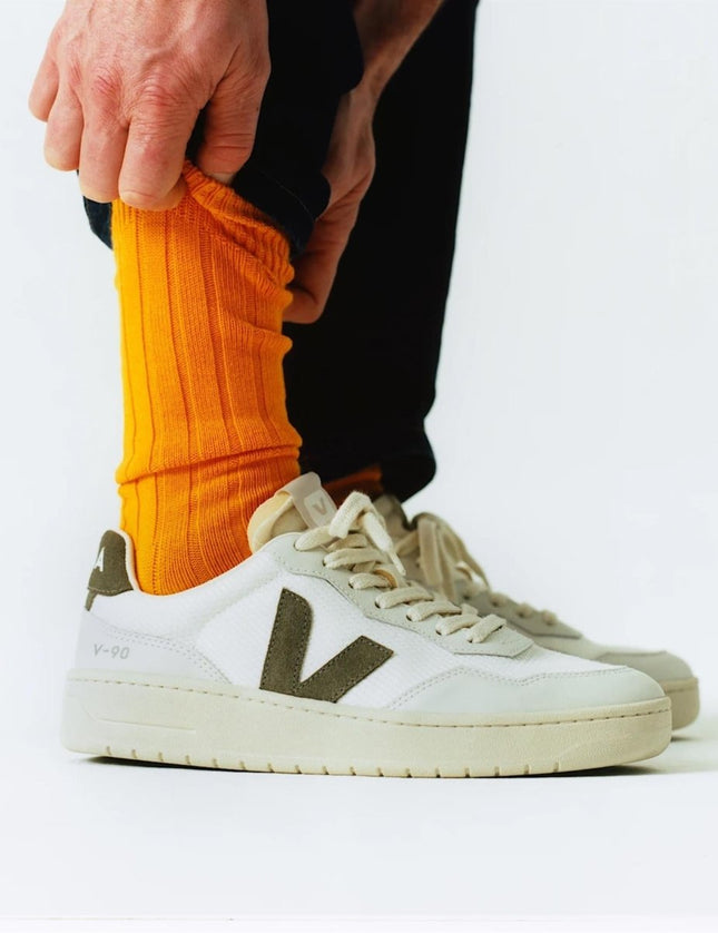 Veja V - 90 B - Mesh White Khaki - Mandy