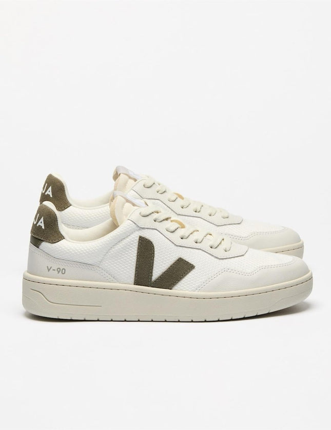 Veja V - 90 B - Mesh White Khaki - Mandy