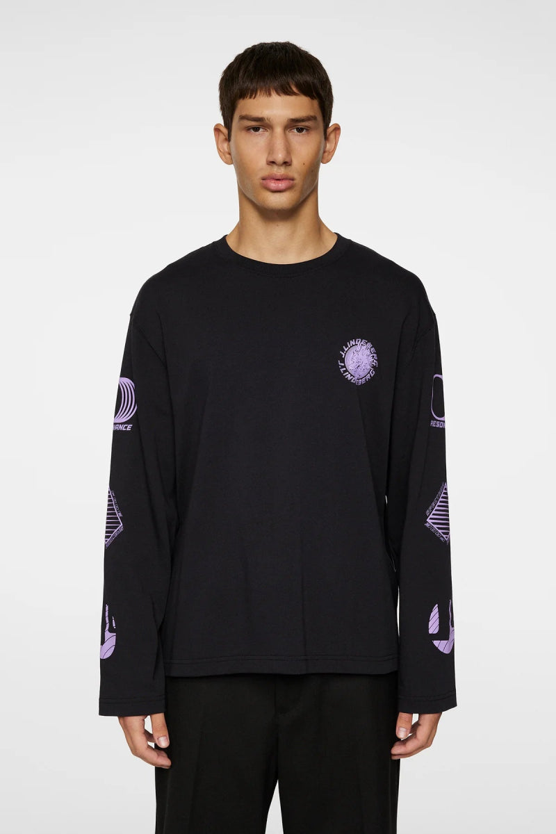 J.Lindeberg Walsh LS Print T-shirt - Mandy