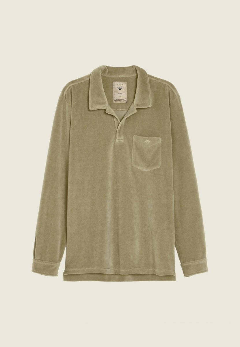OAS Washed Grey Velour Long Sleeve - Mandy